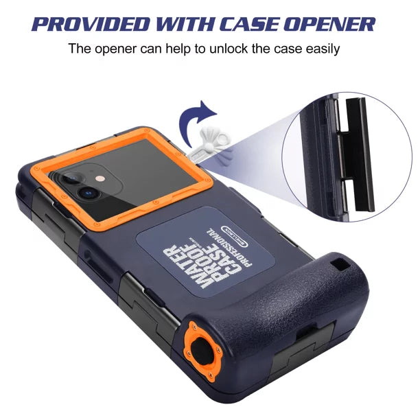 UrbanX Professional [15m/50ft] Swimming Diving Surfing Snorkeling Photo Video Waterproof Protective Case Underwater Housing for Infinix Hot 5 And all Phones Up to 6.9 Inch  with Lanyard