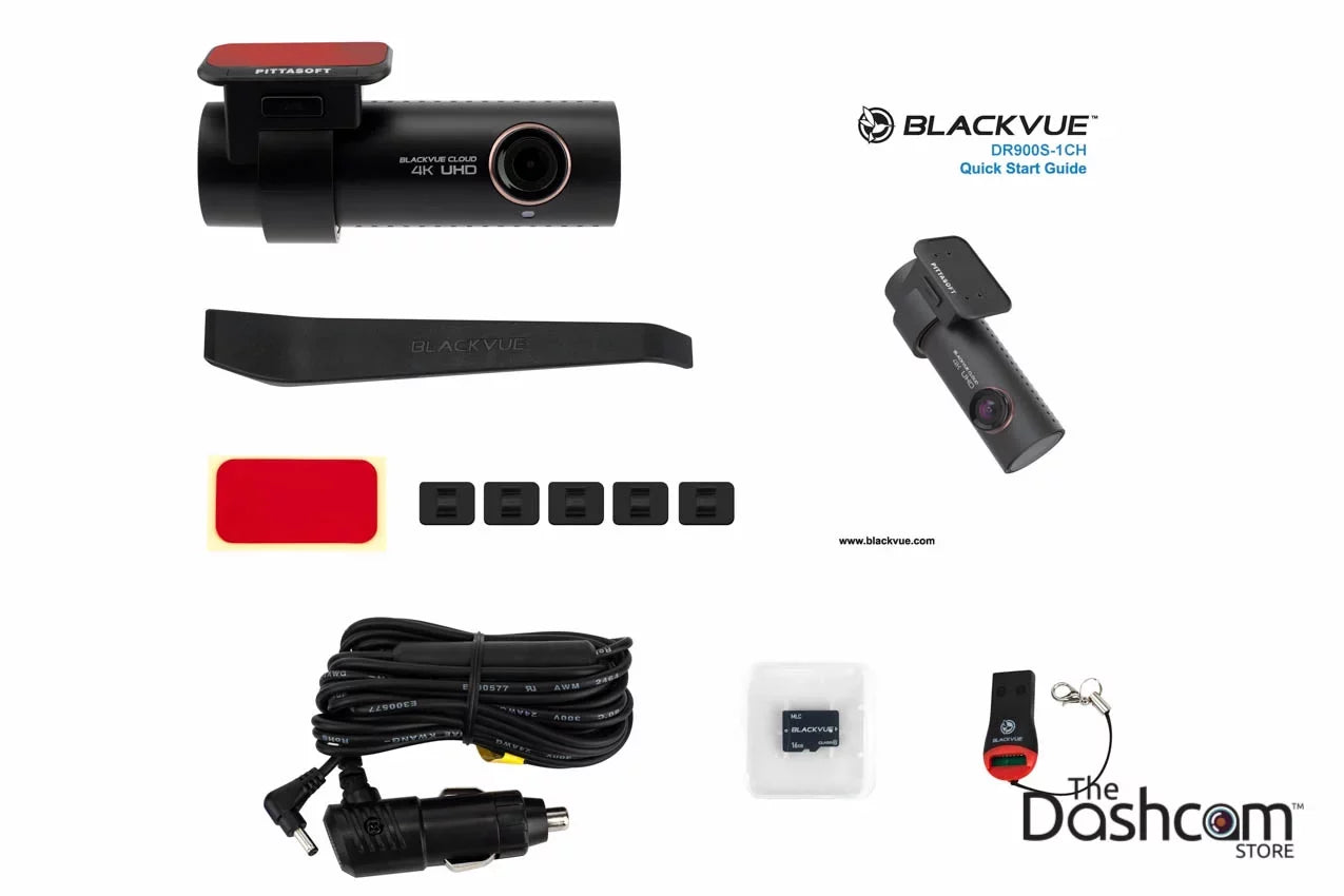 BlackVue -1CH Single Lens 4K  WiFi Cloud-Capable Dashcam w/ 16GB Memory Card