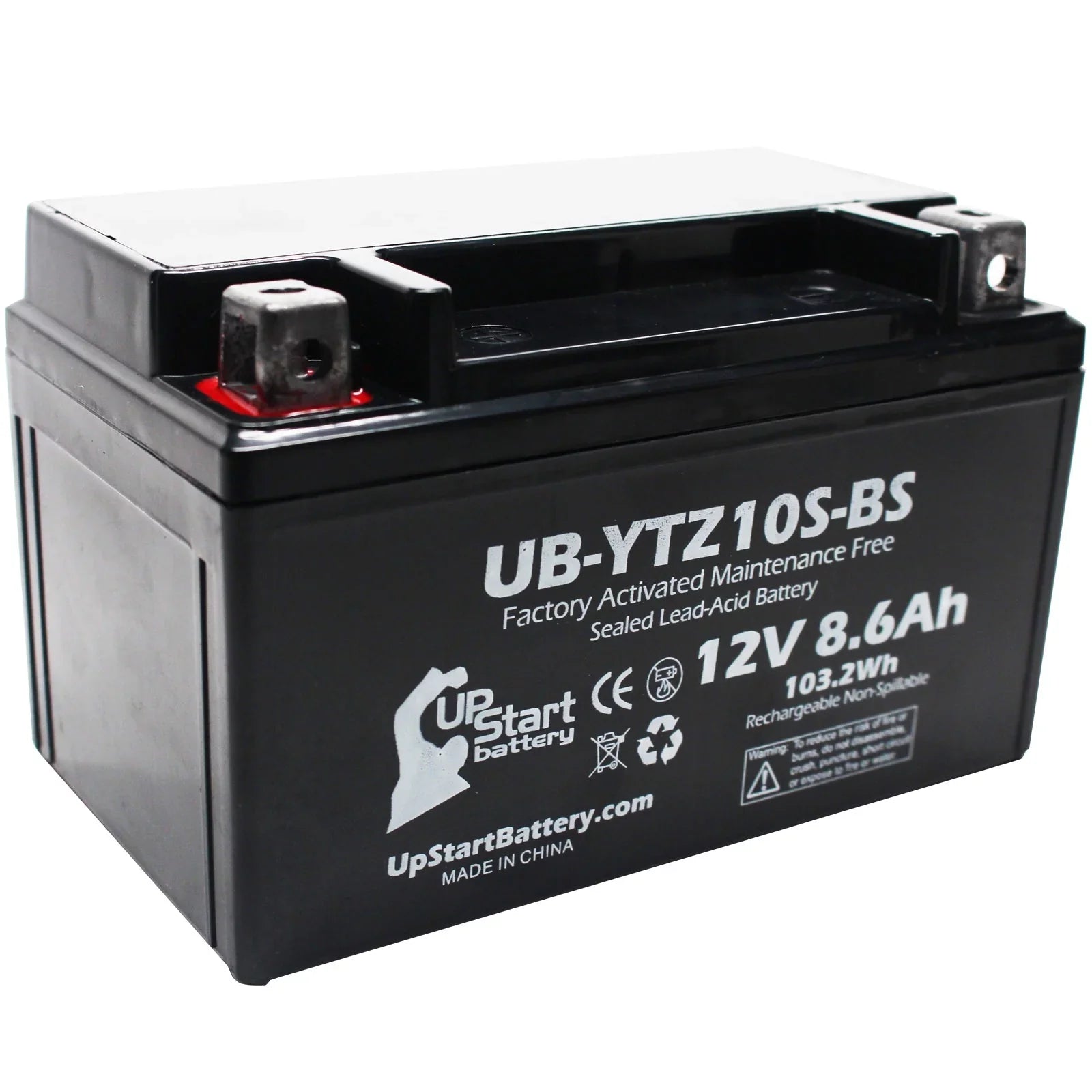 4-Pack UpStart Battery Replacement for 2010 Yamaha  Raptor 350CC Factory Activated, Maintenance Free,  Battery - 12V, 8.6Ah, --
