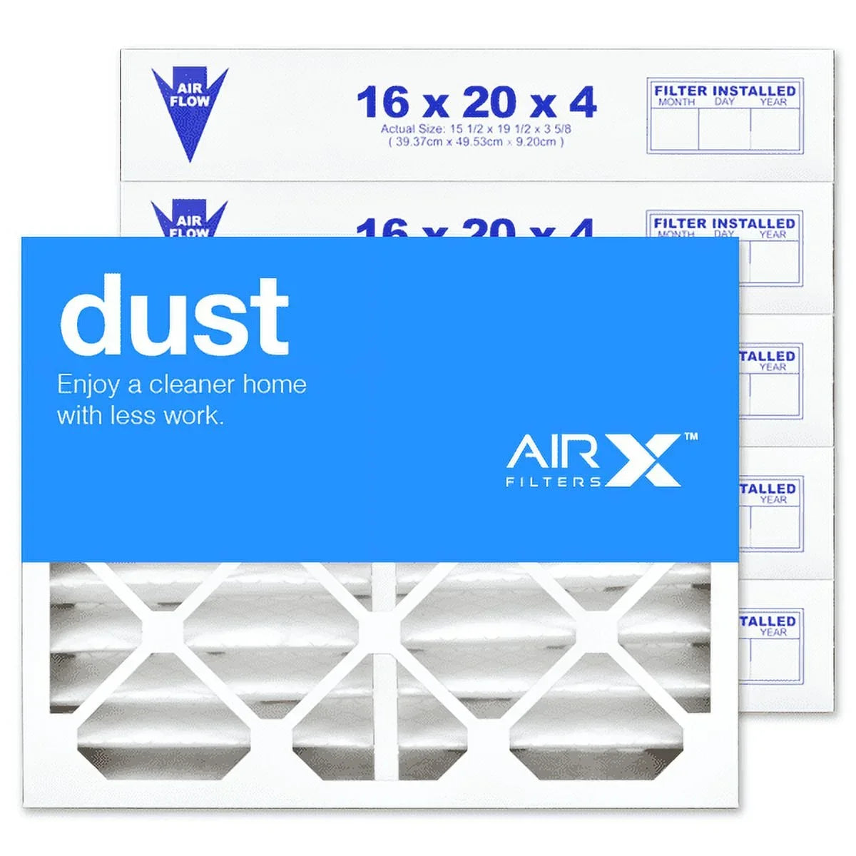 AIRx Filters 16x20x4  8   Furnace Air Filter Replacement for White Rodgers -108 -111, Dust 6-Pack, Made in the