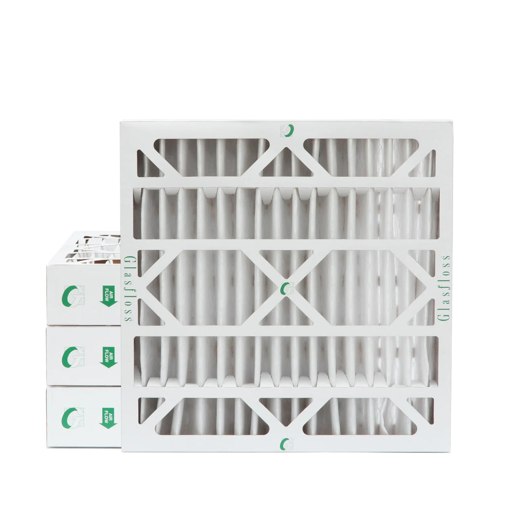 Glasfloss  20x20x4  10 Pleated  Furnace Air Filters. Box of 4. Exact Size: 19-1/2 x 19-1/2 x 3-3/4