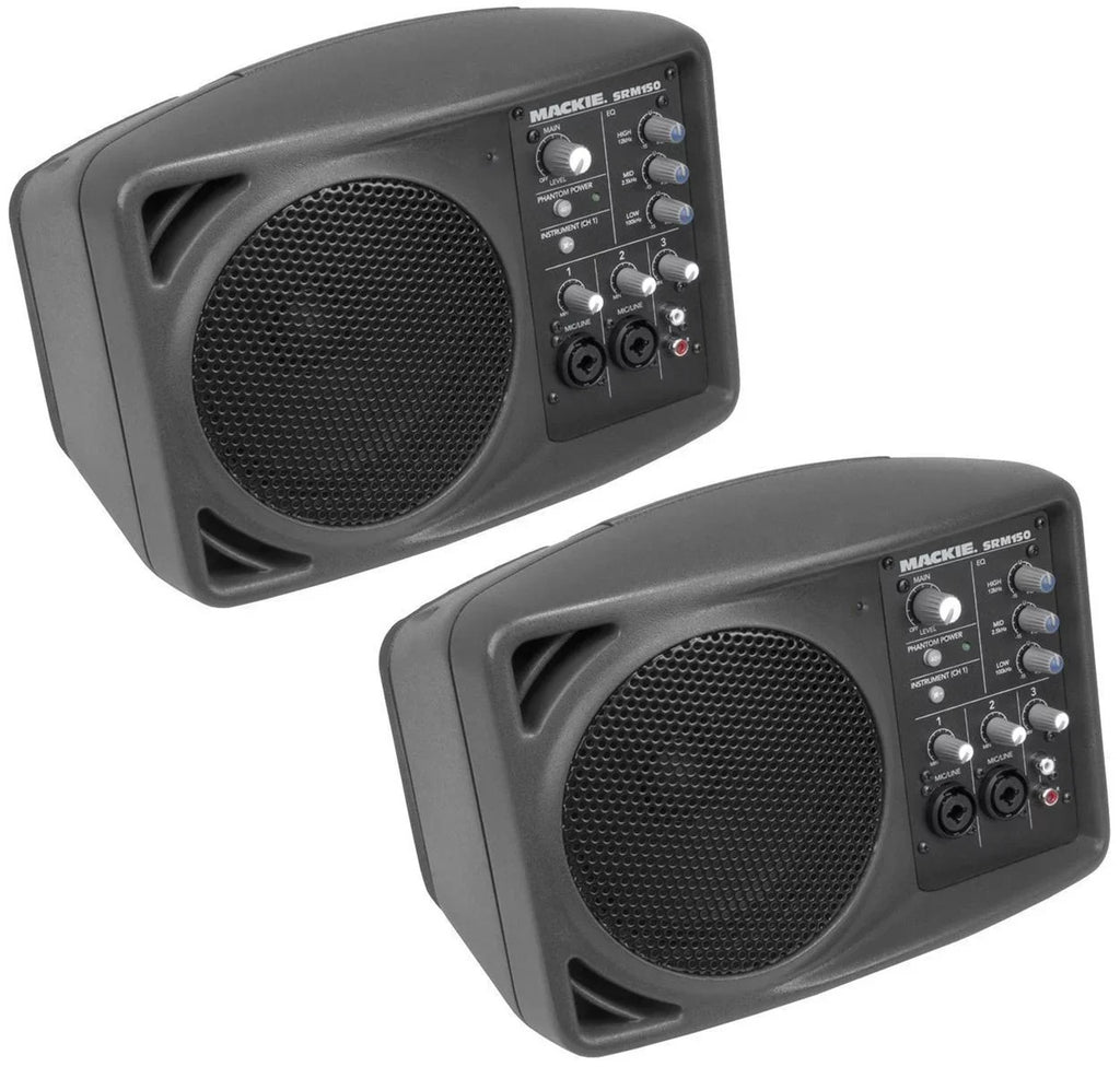 2 Mackie  Powered Active Pa Monitor Speakers With Built In