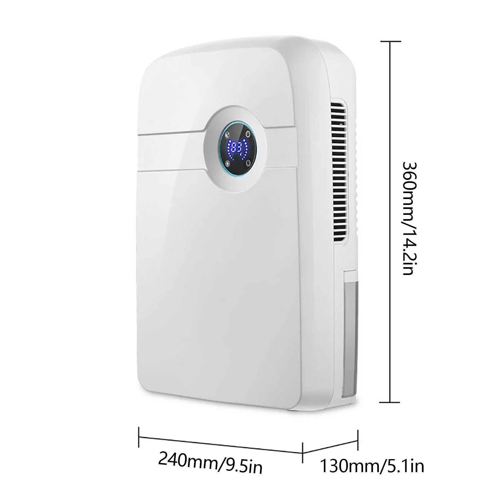 Mkyiongou Dehumidifier Remote Control 2.5L Water Tank Moisture Damp Removal Machine 42W