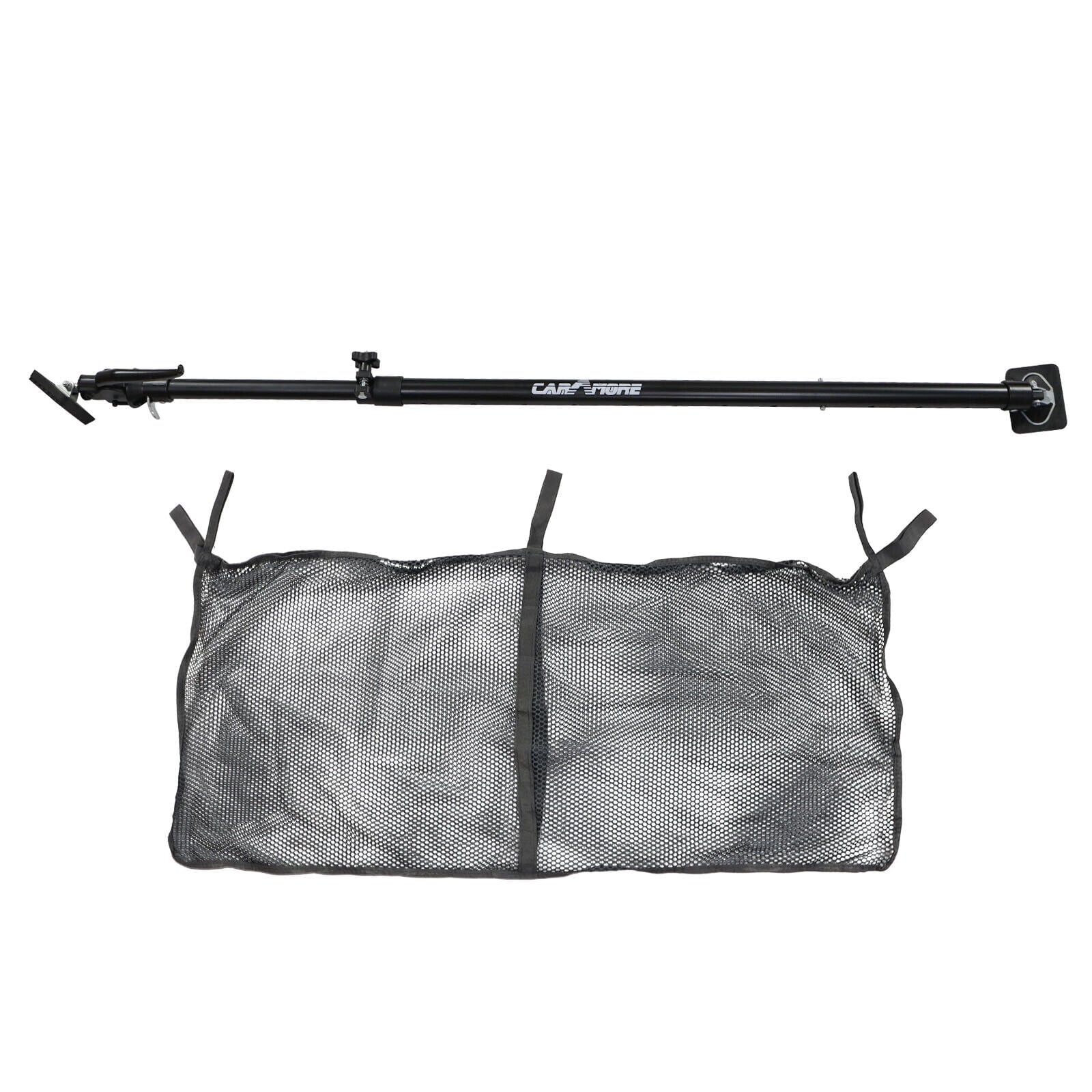 Ratcheting Cargo Bar ,Adjustable From 40"-70" / Storage Net Black For Truck,