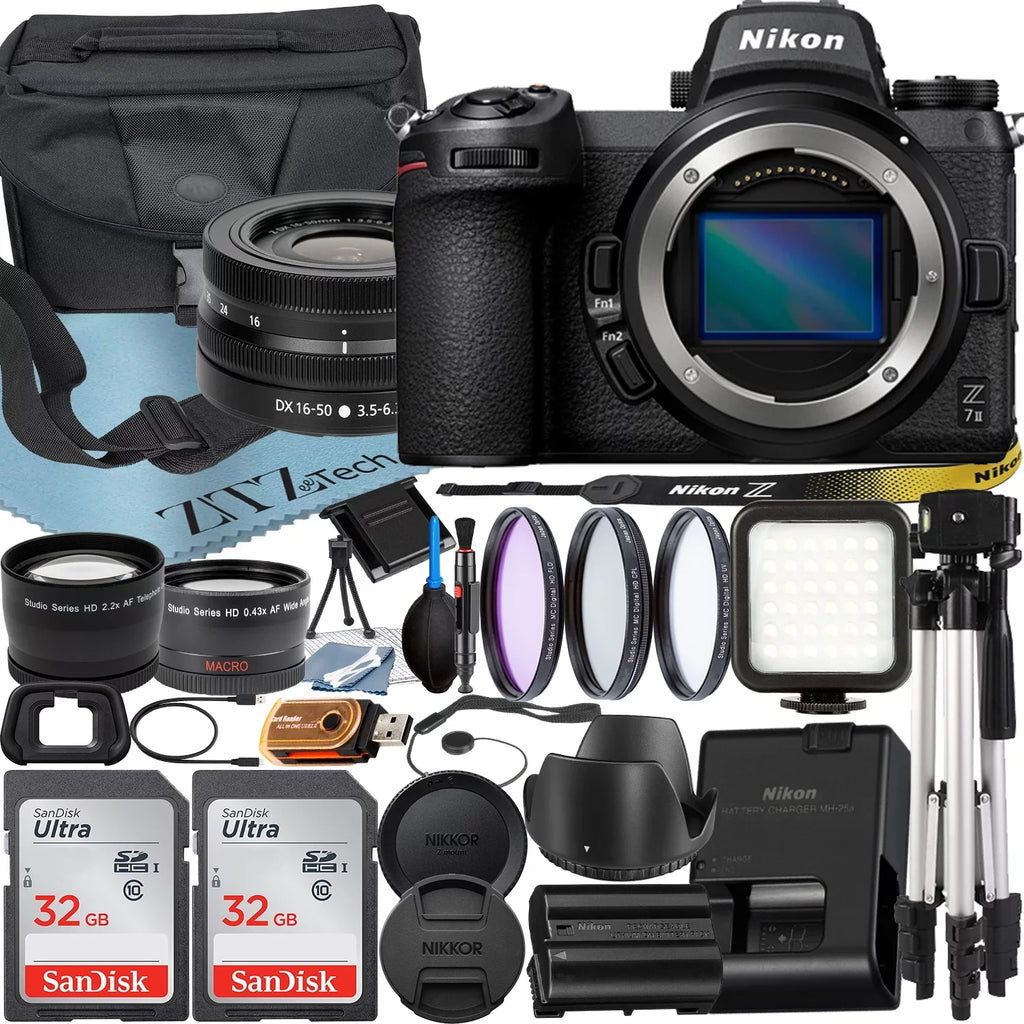 Nikon   Mirrorless Camera with    16-50mm  Zoom Lens + SanDisk 32GB Card + Case + Wideangle + Tripod + ZeeTech Accessory Bundle