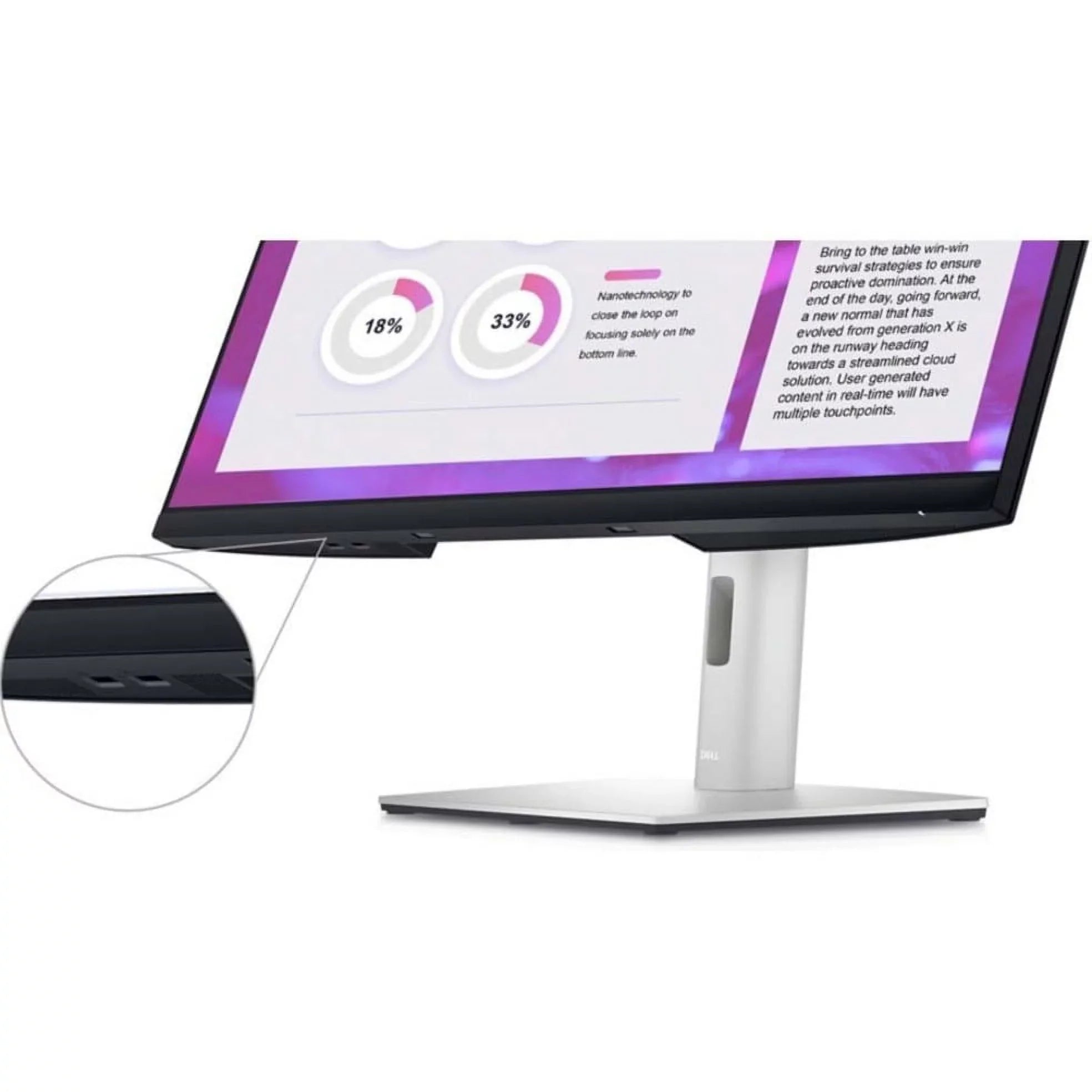 Dell 32\" 3840 x 2160  ComfortView Plus, sRGB Monitor, Black & Silver,