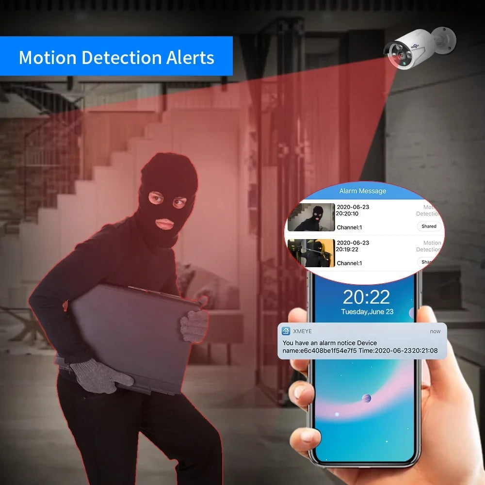 Anself 5MP Super  Camera with Audio Night Motion Detection Remote Access  Waterproof