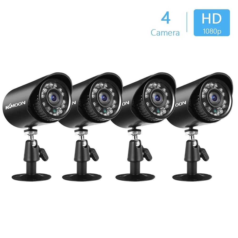 2.0MP 1080P  Security Analog Camera with 4pcs 1080P, Infrared Night Vision, Motion Detection, Outdoor Waterproof  Surveillance Camera  System
