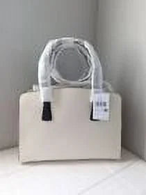 Perry Leather Warm Beige Blush 3 Comparts Satchel Bag Purse