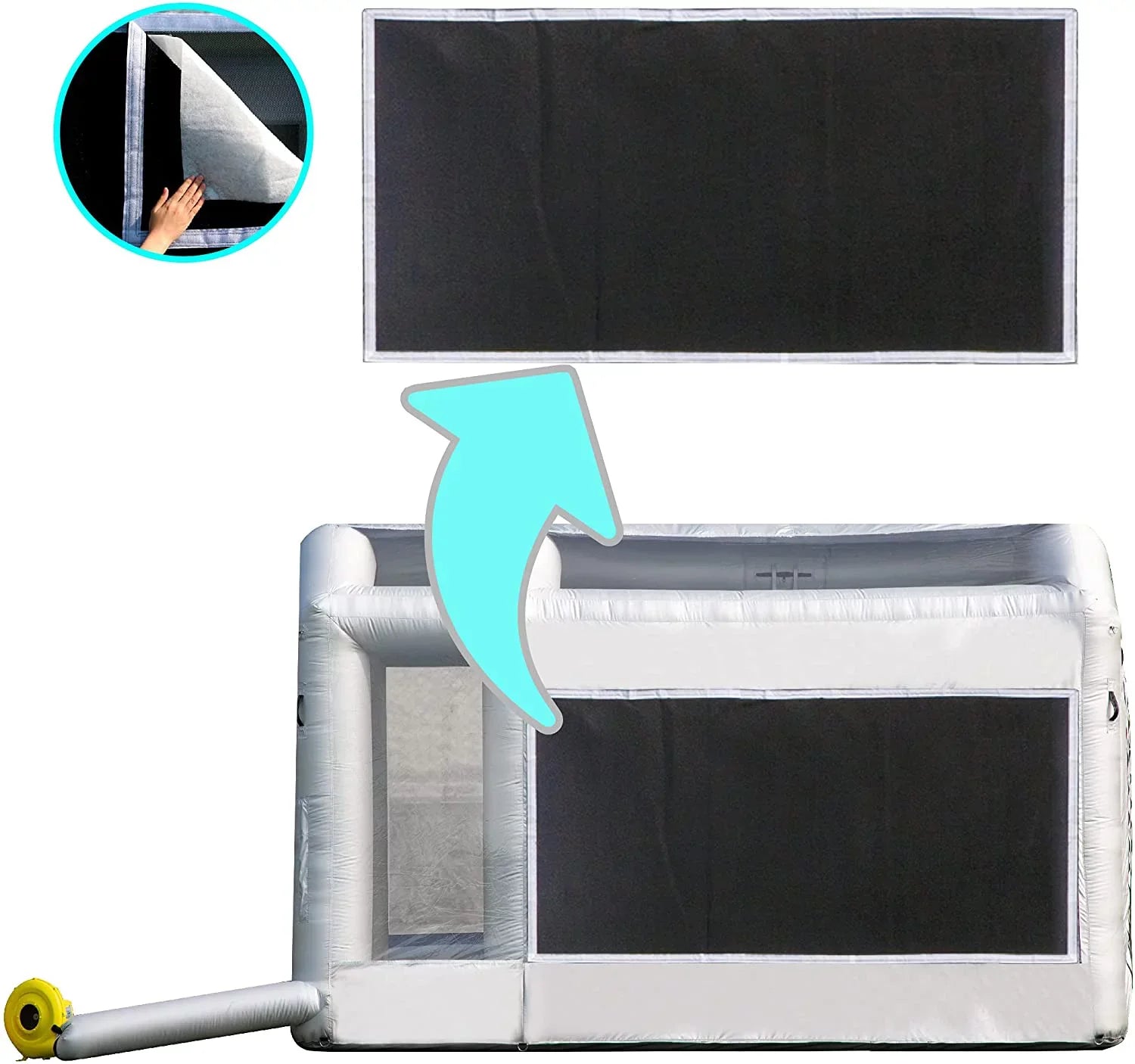 Inflatable Paint Booth Replacement Filters (2 Primary Filters + 2 Activated Carbon Filters) -This Filter Only Applies to  Paint Booth, No Other Booth
