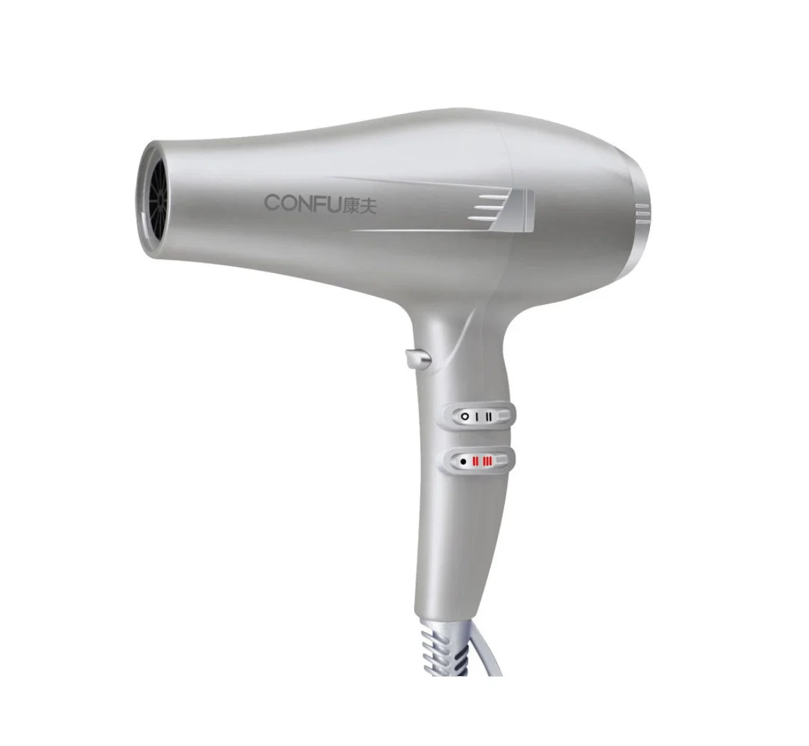 hot and cold air Hair Dryer, 2000W High Power Dryer, Quiet high wind professional hair stylist Dryer, Cool Shot Button, 3 Heat and 2 Speed Settings, Ionic Function for Shinier Results Silver