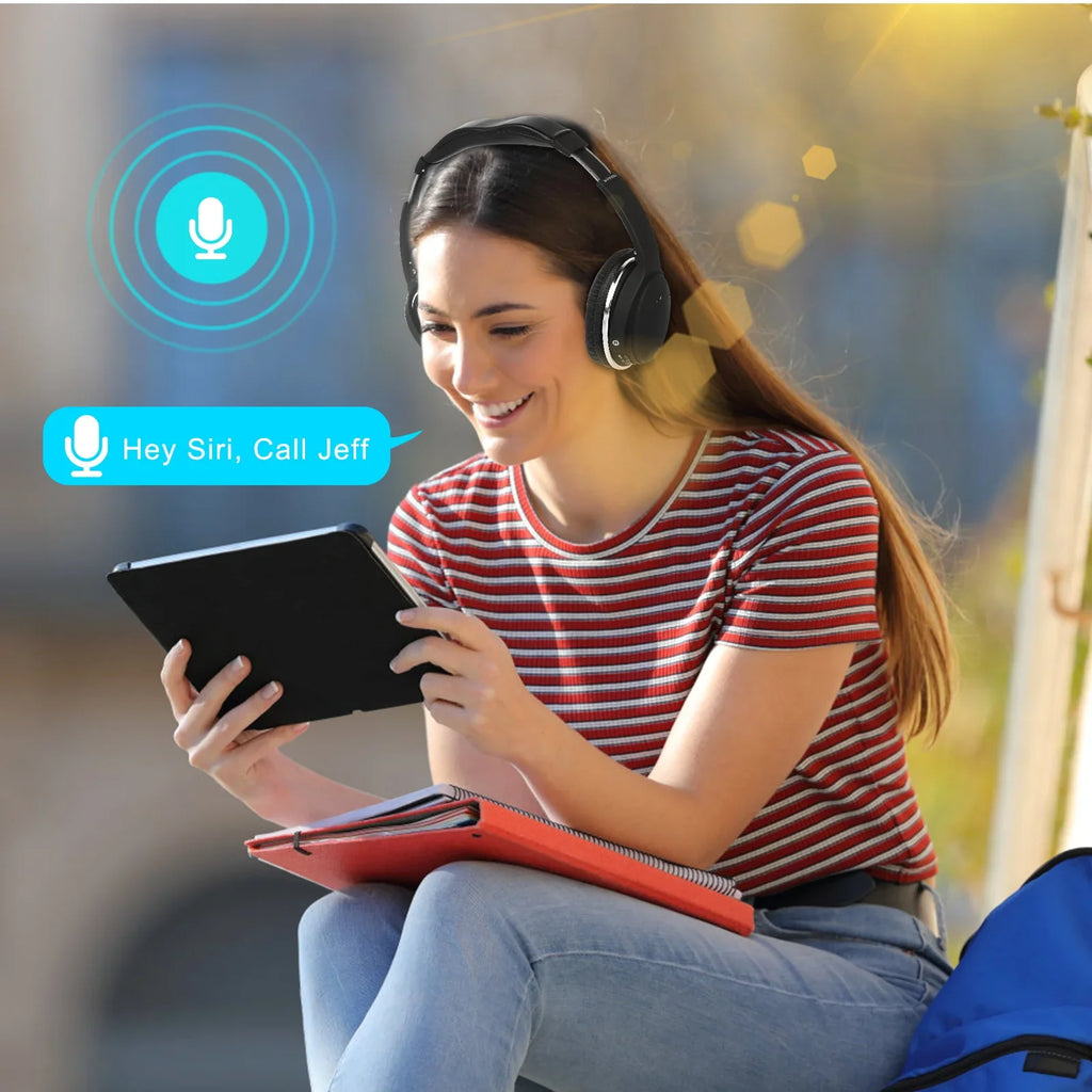 UrbanX  Wireless Bluetooth Stereo Earphones with High Resolution Audio, Deep Bass, Superior Comfort Over The Ear Headphones with Mic for  Wildfire  Phone Call Support