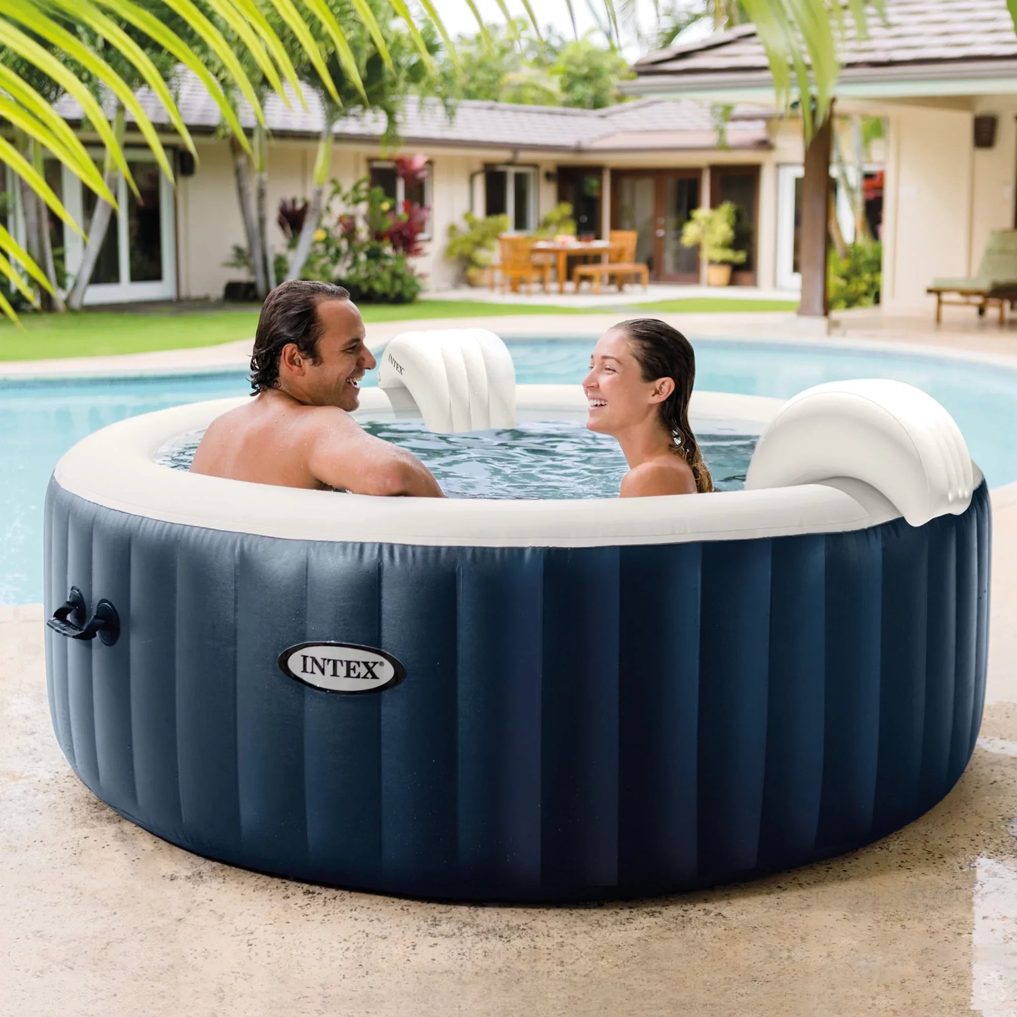 Intex 28429EP PureSpa Plus 77x28 Inch Hot Tub w/ Maintenance Accessory Kit