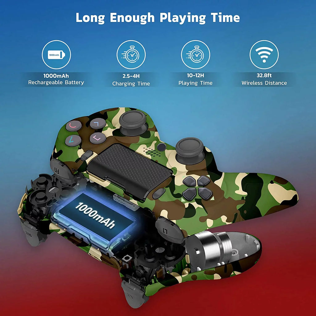 Wireless GamePad Compatible with Samsung Galaxy /S10e/+/ Plus/10 5G/Lite Controller Plus 1;000 Battery/Built-In Speaker/Gyro/Remote BlueTooth Slim (Green Camo)