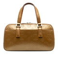 Pre-Owned Authenticated Louis Vuitton Monogram Mat Shelton Calf Leather Brown Handbag Top HandleBag Unisex (Good)