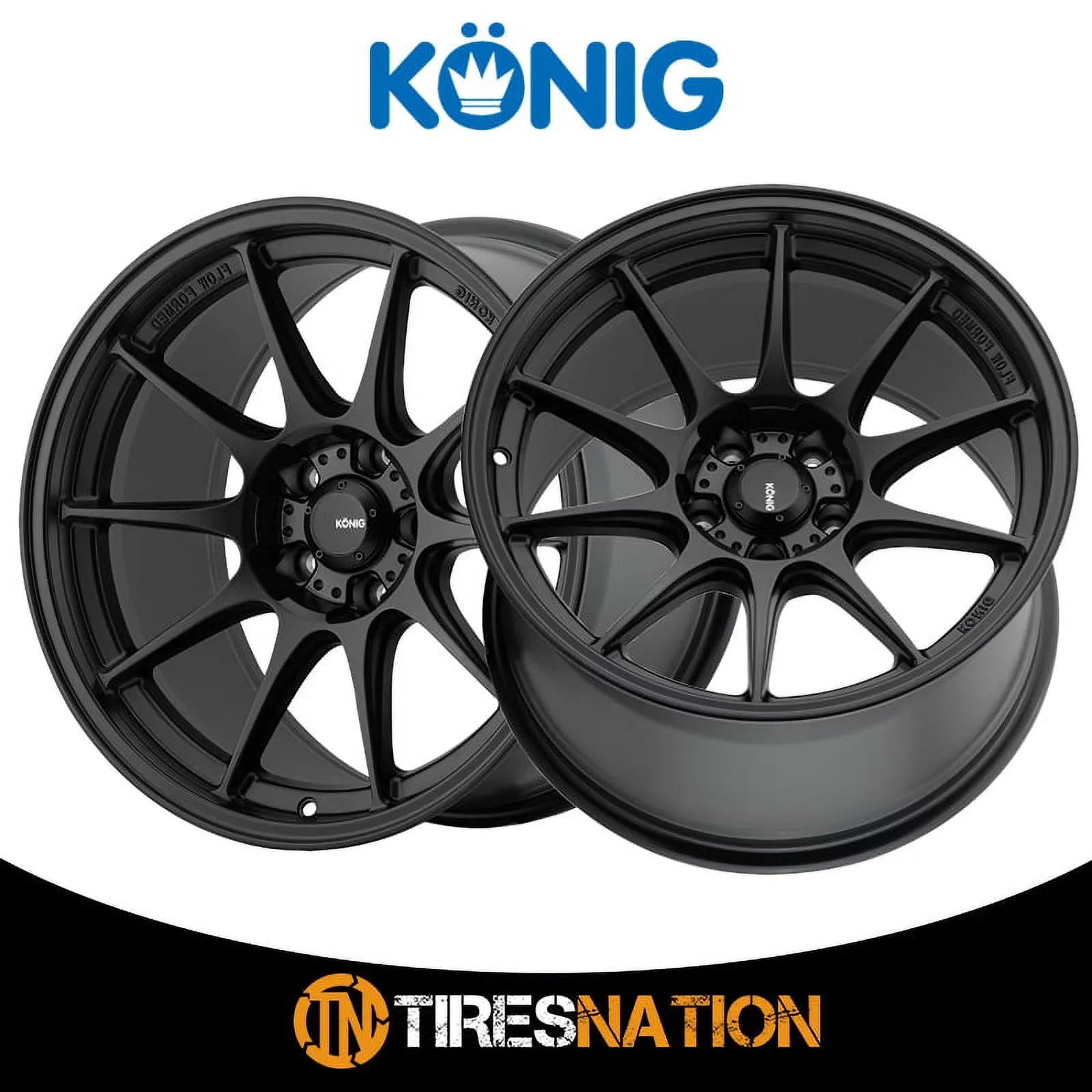 Konig 57B Dekagram 17x9 5x100 +40et Semi-Matte Black Wheel