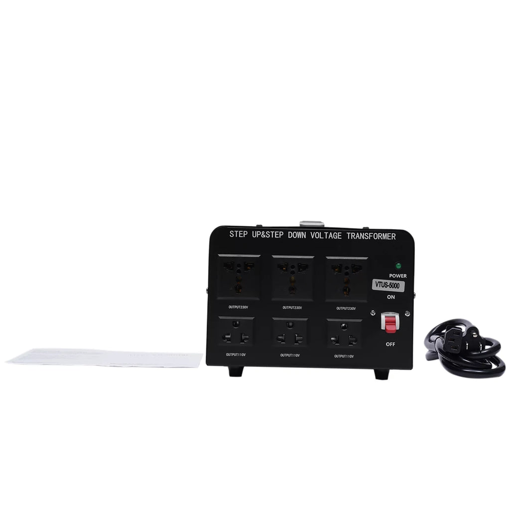 Loyalheartdy 5000 Watt Peak Voltage Converter Transformer Heavy Duty Step Up/Down Convert 110V to 220V / 220V to 110V Electric Power Voltage Converter