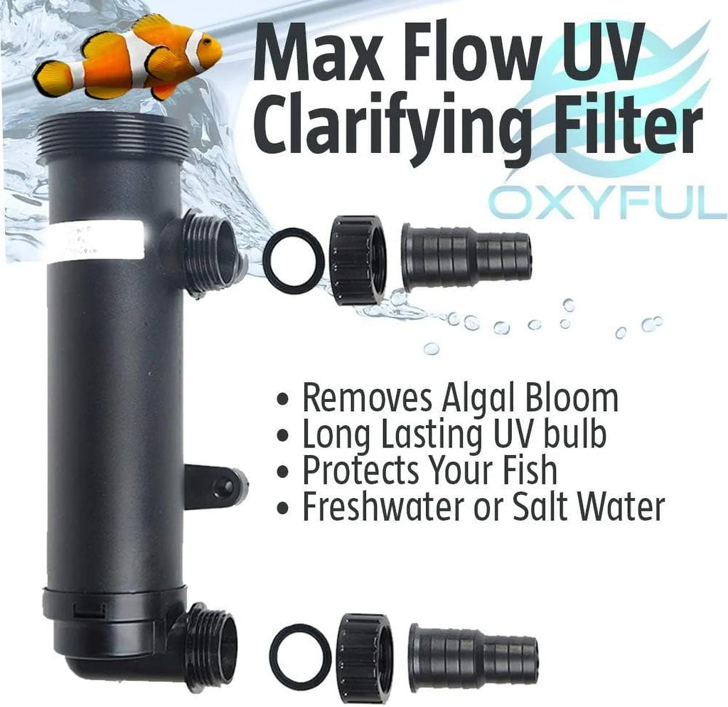 9W Non-Submersible  Ultraviolet 11" Light Clarifier Lamp Filter For Aquarium Koi Pond Fish