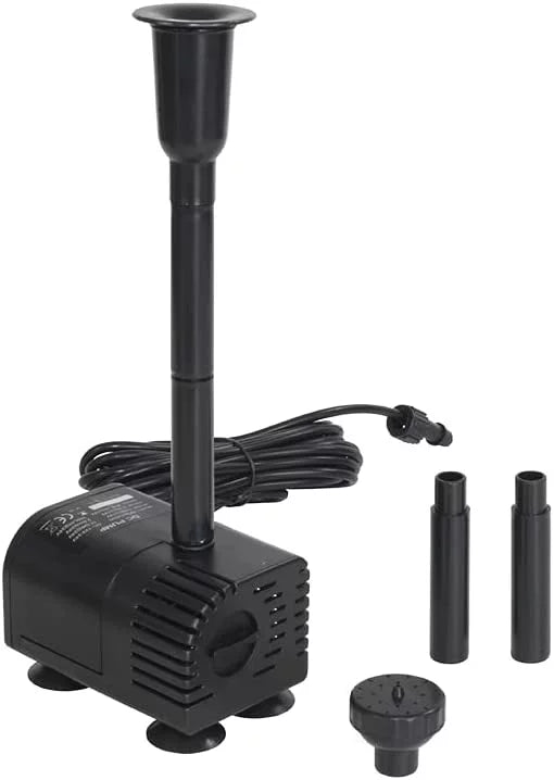 12W Solar Water Pump :  Dry-Run Protection Solar Water Pump 185 GpH with 18V 12W Solar Panel for Fountain, Fish Pond, and Aquarium (No Backup Battery)