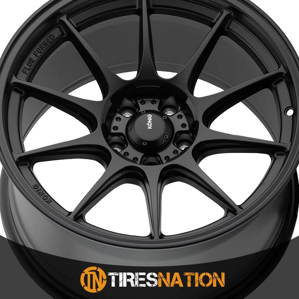 Konig 57B Dekagram 17x9 5x100 +40et Semi-Matte Black Wheel
