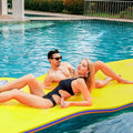 Magshion 9' x 3' Water Floating Mat, 3-Layer Tear-Resistant  Foam Water Floating Pad Lily Pad for Pool Lake River Ocean Outdoor Water Activities, Yellow