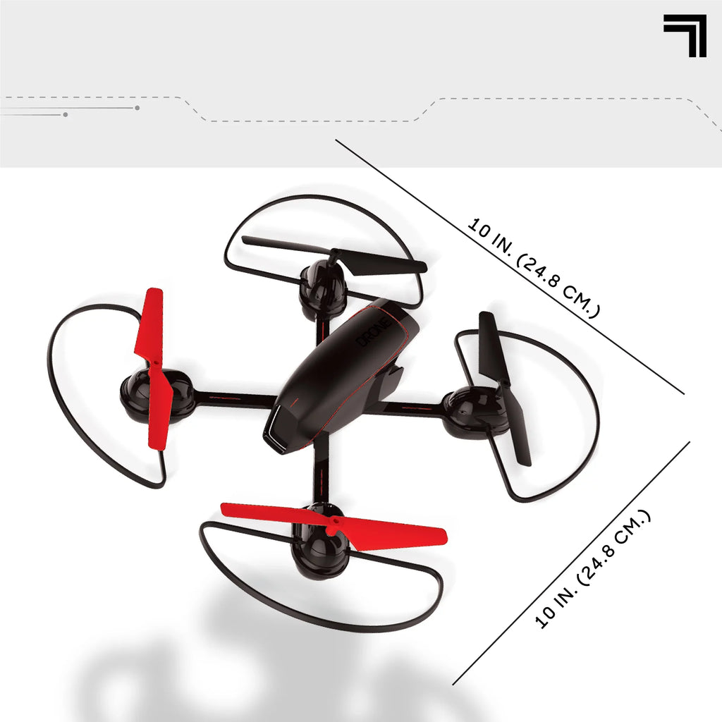 2.4GHz  Mach 10inch Drone with Stream Camera, Remote Controlled Quadcopter with Assisted Landing, Wireless and Rechargeable
