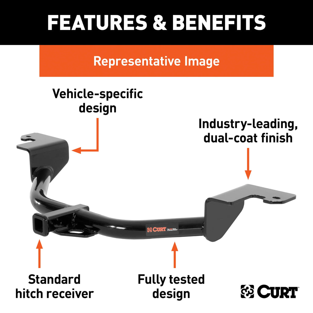 11433 Class 1 Trailer Hitch, 1-1/4-Inch Receiver, Compatible with Select Chevrolet Spark