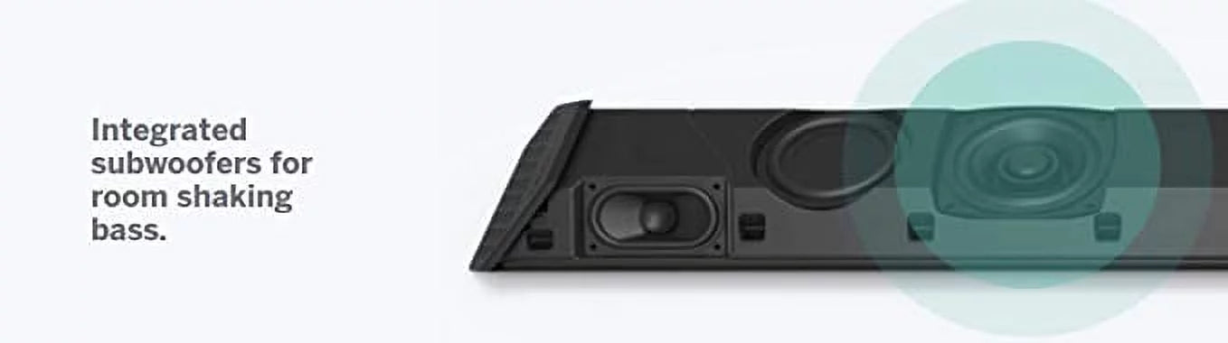 Open Box  36” 2.1 Channel Soundbar Dual Subwoofers - -