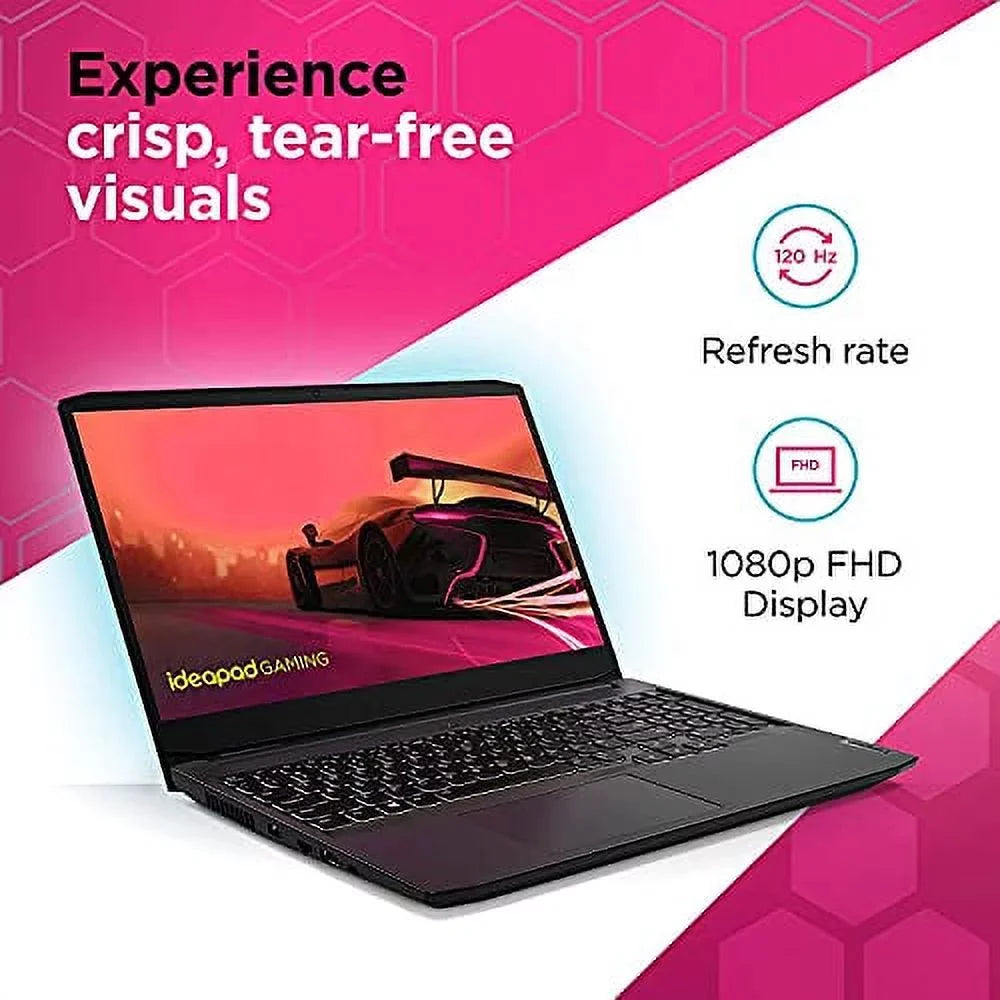 2022 Newest Lenovo IdeaPad 3 Gaming Laptop, 15.6"  120Hz  Display,  Ryzen 5 5600H (Beats i7-10700),  GeForce  1650, 64GB , 2TB , Backlit Keyboard, Windows 11