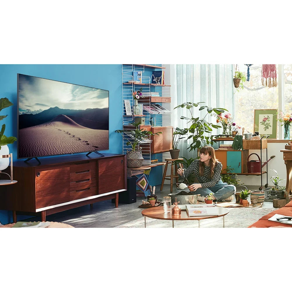 Samsung 65-inch  4K Ultra  Smart   (2020 Model) Crystal Processing 4K Bundle with TaskRabbit Installation Services + Deco Gear Wall Mount +  Cables + Surge Adapter