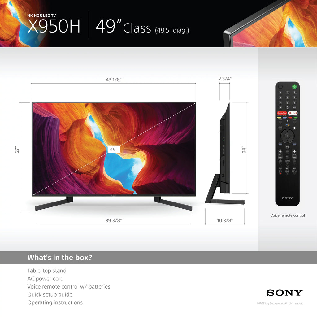 Sony 49" Class 4K   Android Smart    950H Series