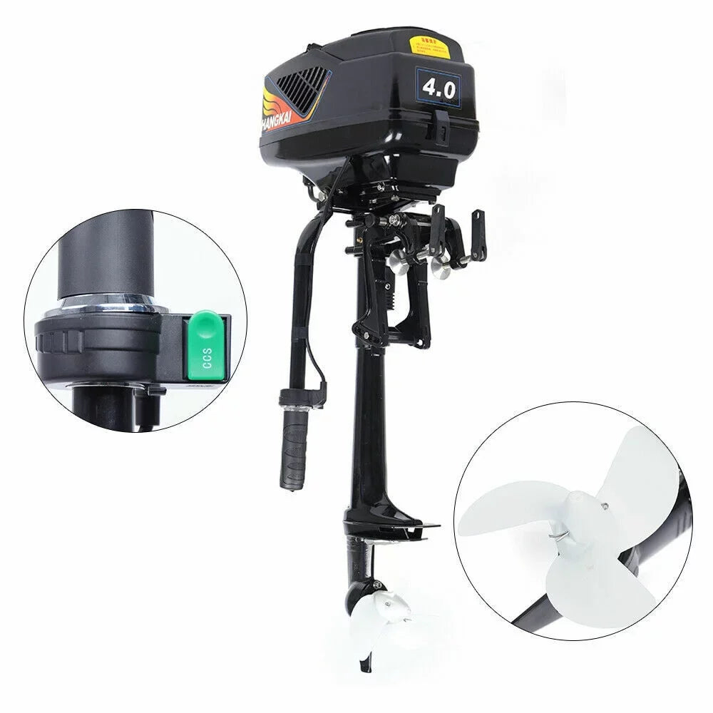 Miumaeov 1000W 4  Electric Outboard Motor Boat Engine Trolley Brushless Motor