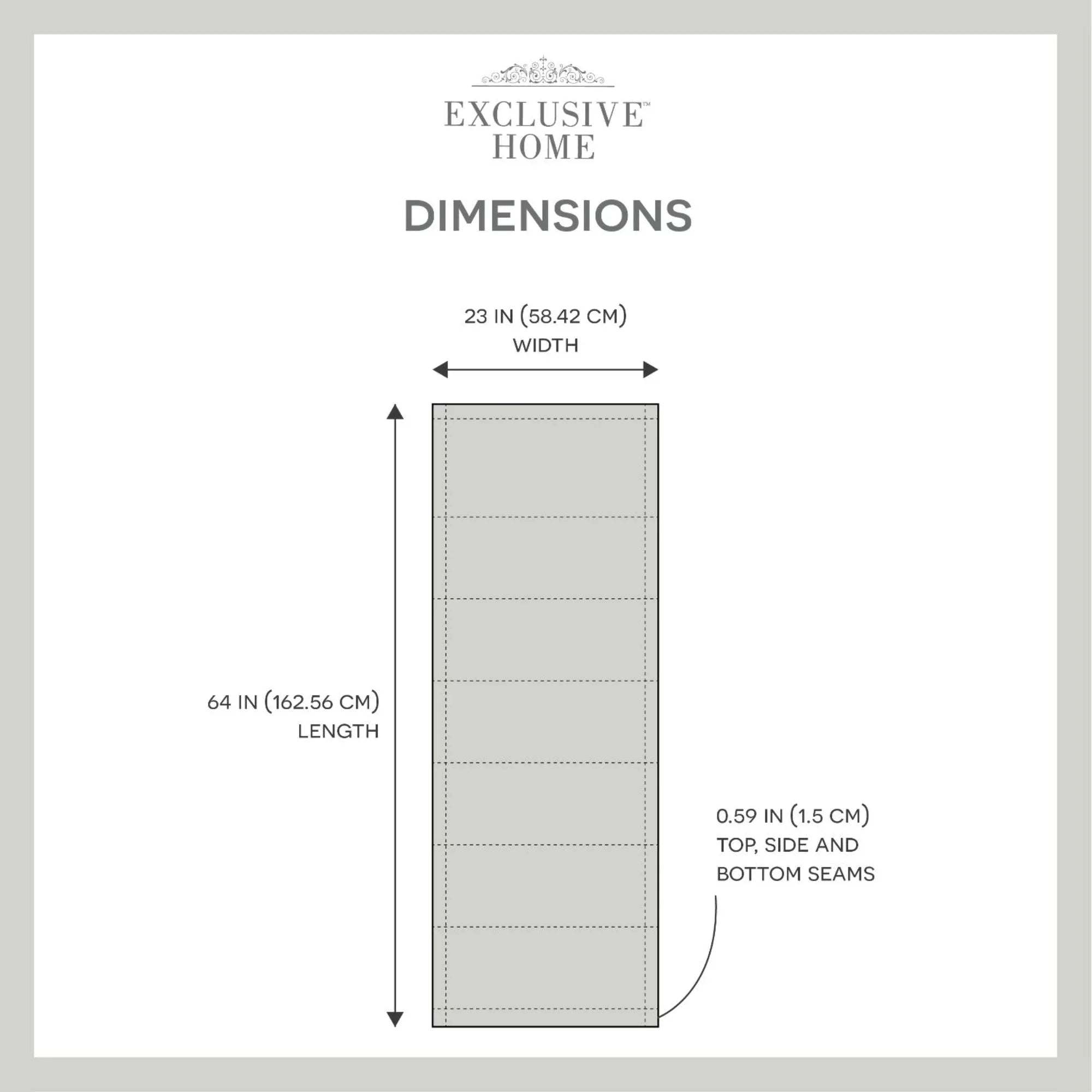 Exclusive Home Esme Total Blackout Roman Shade, 23"x64", Dark Grey