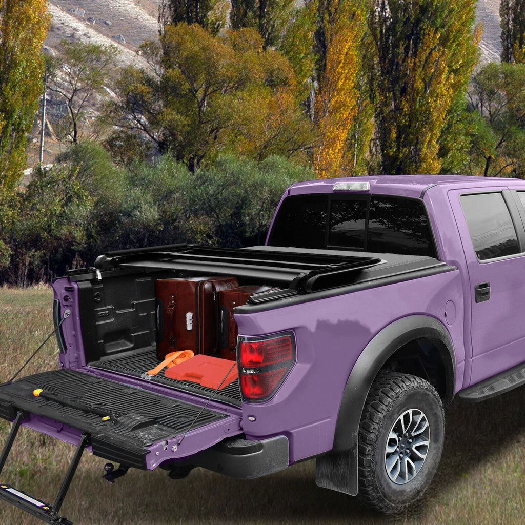 Ledkingdomus 5 Feet Soft Tri-fold Truck Bed Tonneau Cover for 2020-2023 Jeep Gladiator  on Top