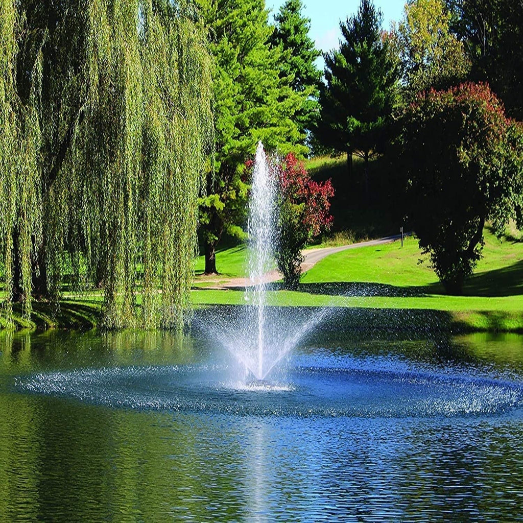 Kasco 1   Series Decorative Fountain - 120V with 50 Ft Electric Power Cord | Pond and Lake Fountain | Efficient Pond Aerator Outdoor Fountain Black