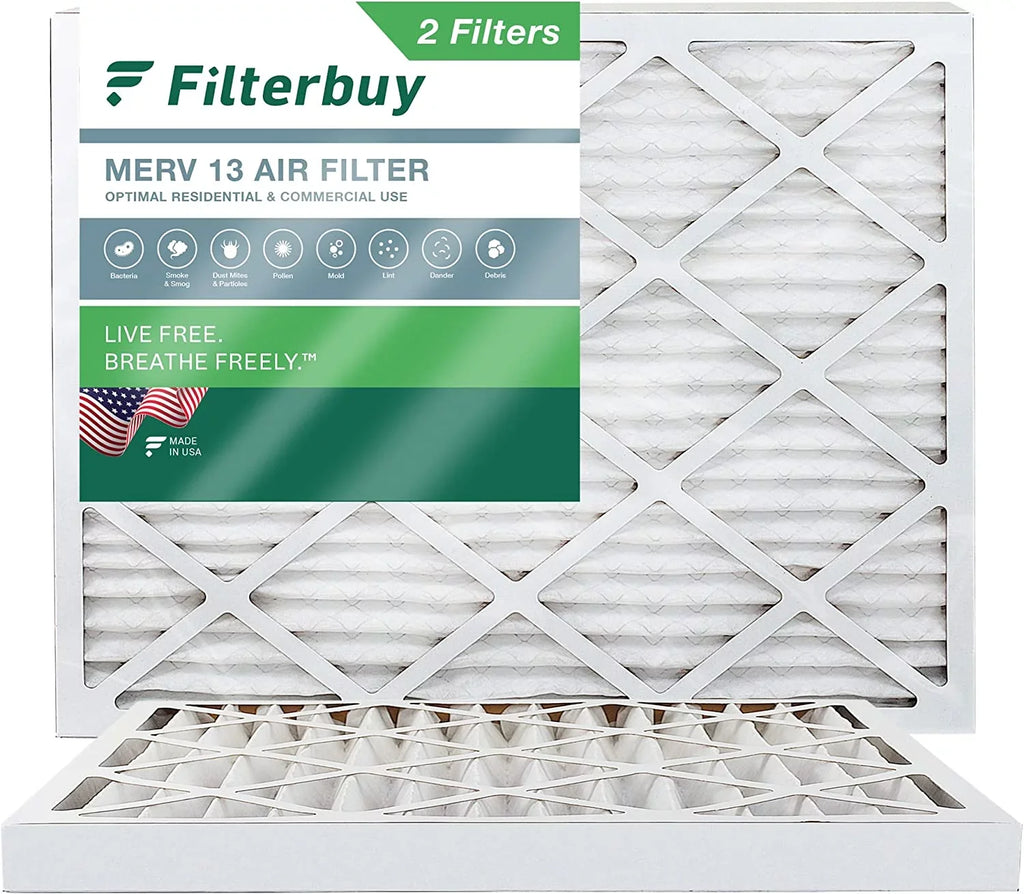 Filterbuy 12x16x2  13 Pleated   Furnace Air Filters (2-Pack)