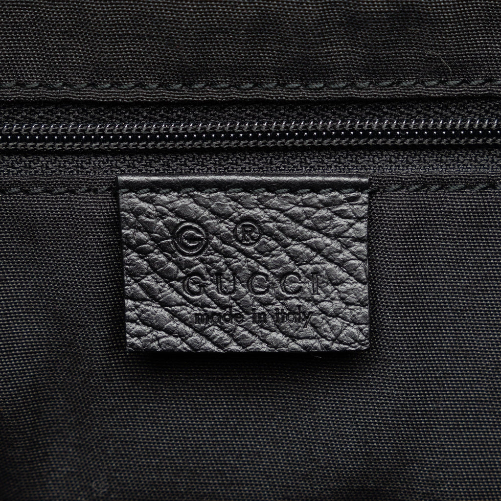 Pre-Owned Authenticated Gucci Bamboo Tassel Tote Calf Leather Black Tote Bag Unisex (Good)