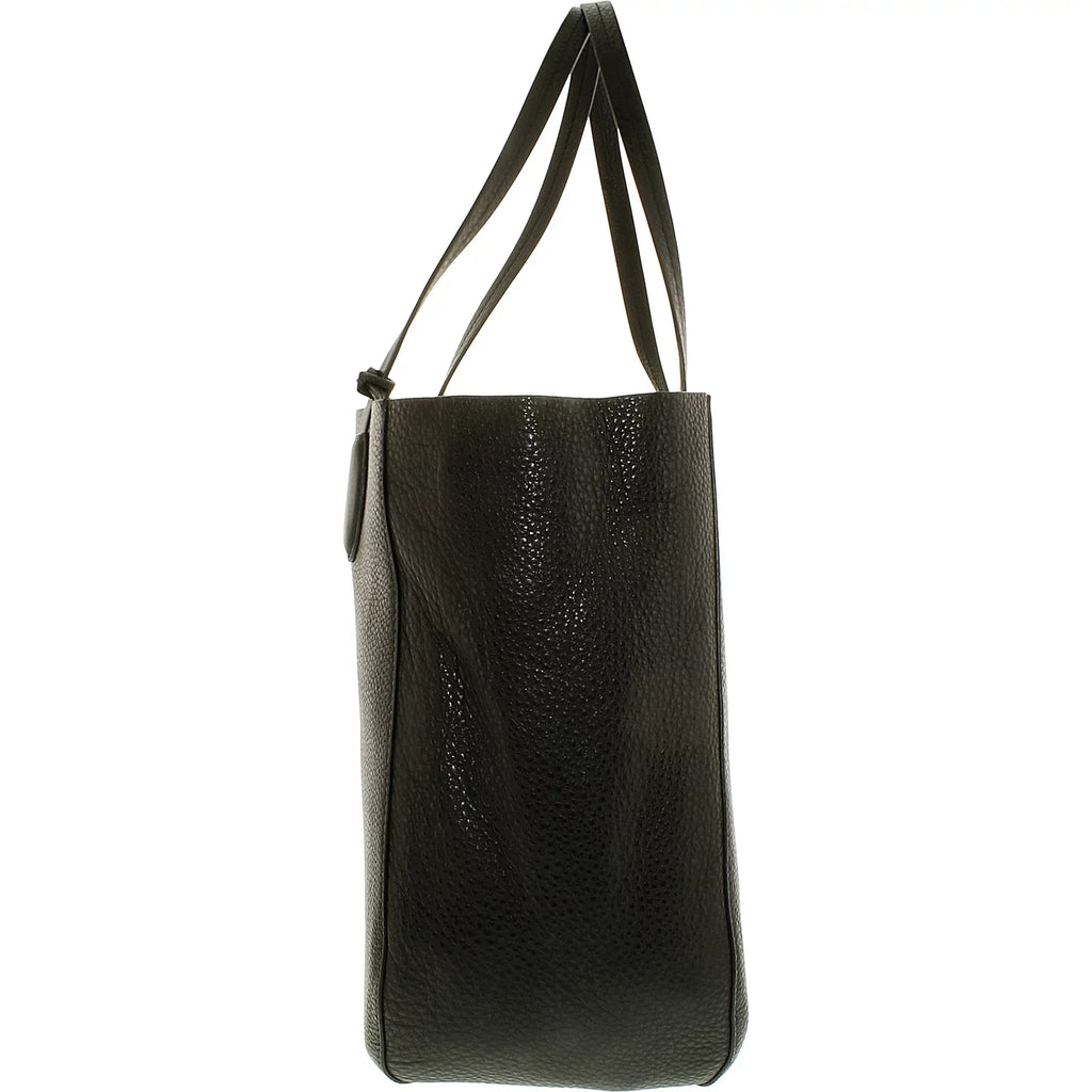Michael Kors Women's Large Mae Soft Leather Carryall Leather Shoulder Tote - Black/Pale Gold …