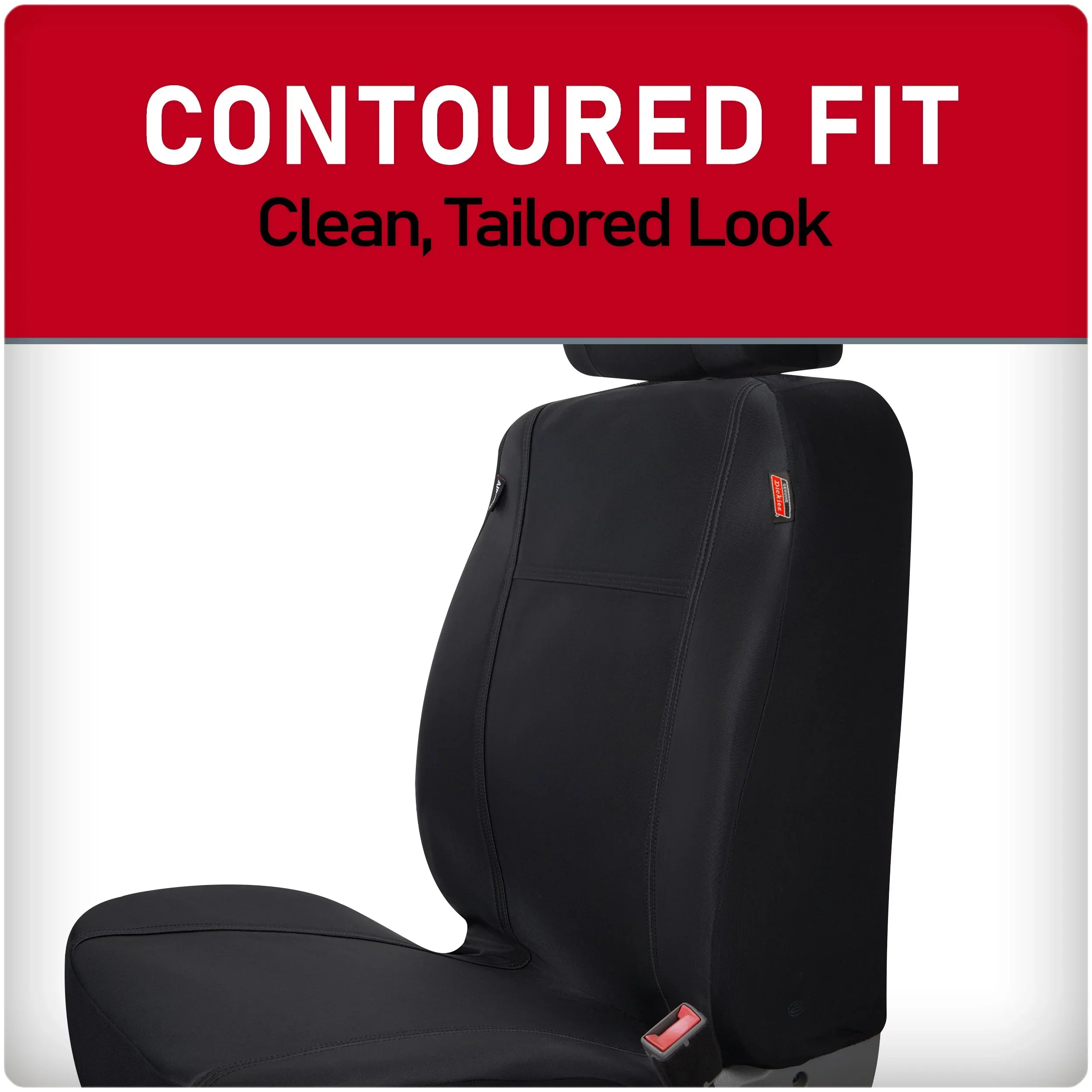 Dickies 2-Piece Black Puncture-Resistant Front Car, Truck,  Seat Covers, Protect from Pets, Universal Fit