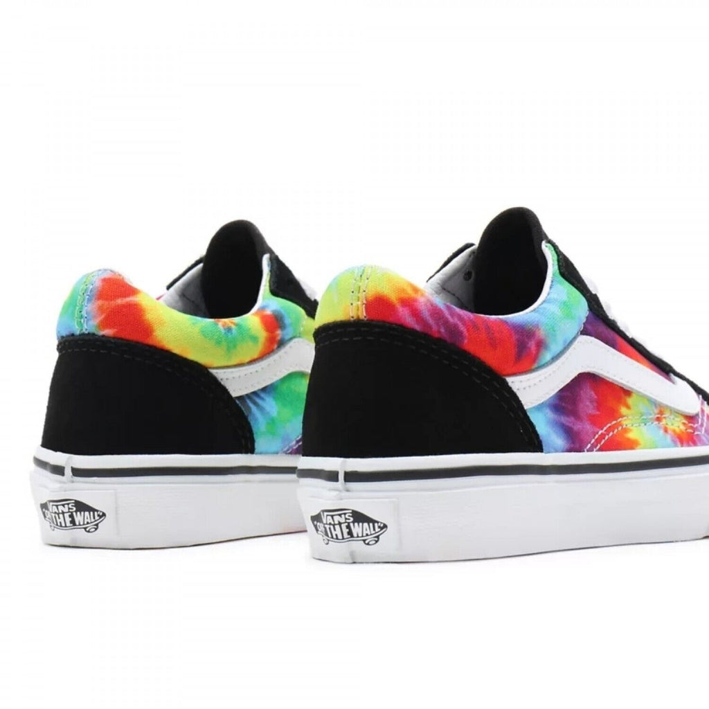 Vans Old Skool  Unisex Kid's Black/Multicolor Skateboard Shoes  (5)