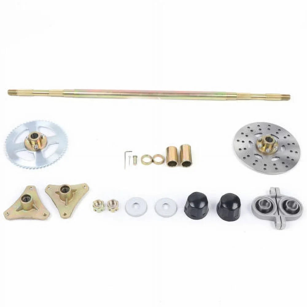 29"Go Kart Rear Live Axle Kit,Brake Assembly,Sprocket &Hub Fits Drift Trike Quad