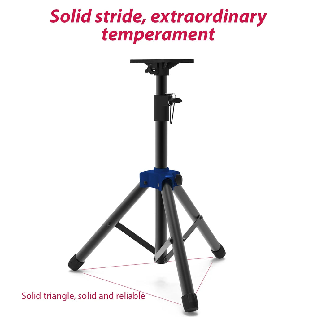 Bisofice Speaker Stand for Studio Speaker, Adjustable Height Tripod Stand with Non slip Base, Heavy Duty Bracket for Surround Sound Performance