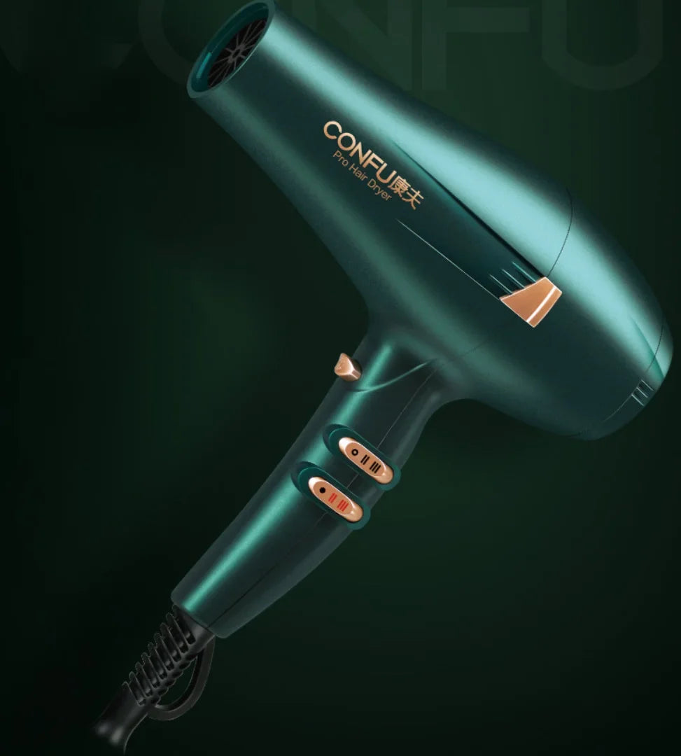 hot and cold air Hair Dryer, 2000W High Power Dryer, Quiet high wind professional hair stylist Dryer, Cool Shot Button, 3 Heat and 2 Speed Settings, Ionic Function for Shinier Results Silver