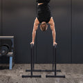 Flkoendmall Dip Stand Station Adjustable Height Upper Body Equipment for Home Gym Black