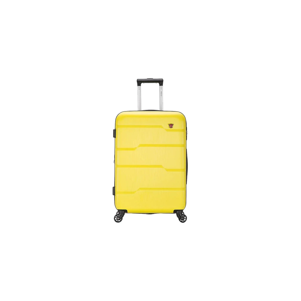 Plastic 4-Wheel Spinner Luggage Yellow (-)
