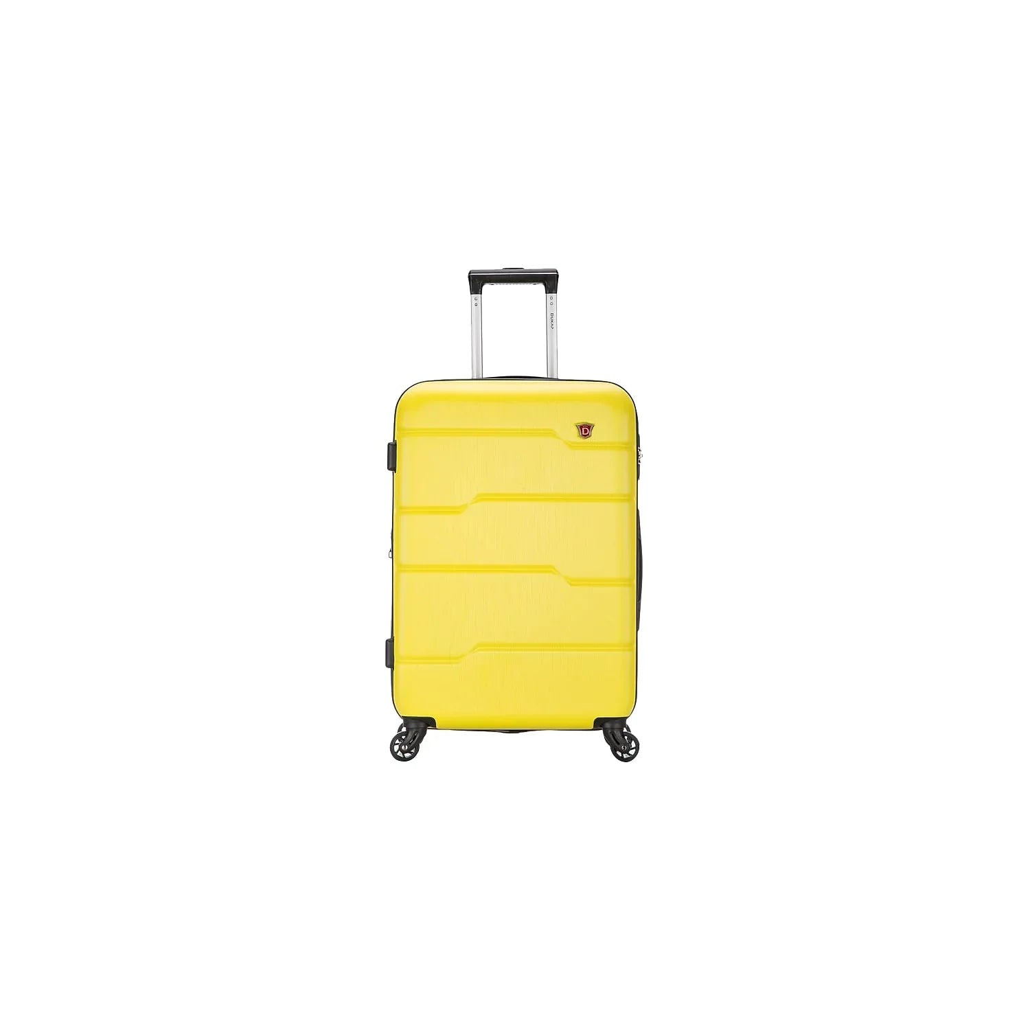 Plastic 4-Wheel Spinner Luggage Yellow (-)