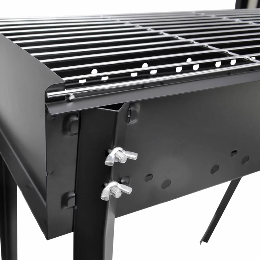 moobody Charcoal  Stand Steel Barbecue Grill Black for Camping Cooking, Grilling, Smoking, Picnic, Hiking, Party, Garden, Patio 29.5 x 18.5 x 30 Inches ( x  x )