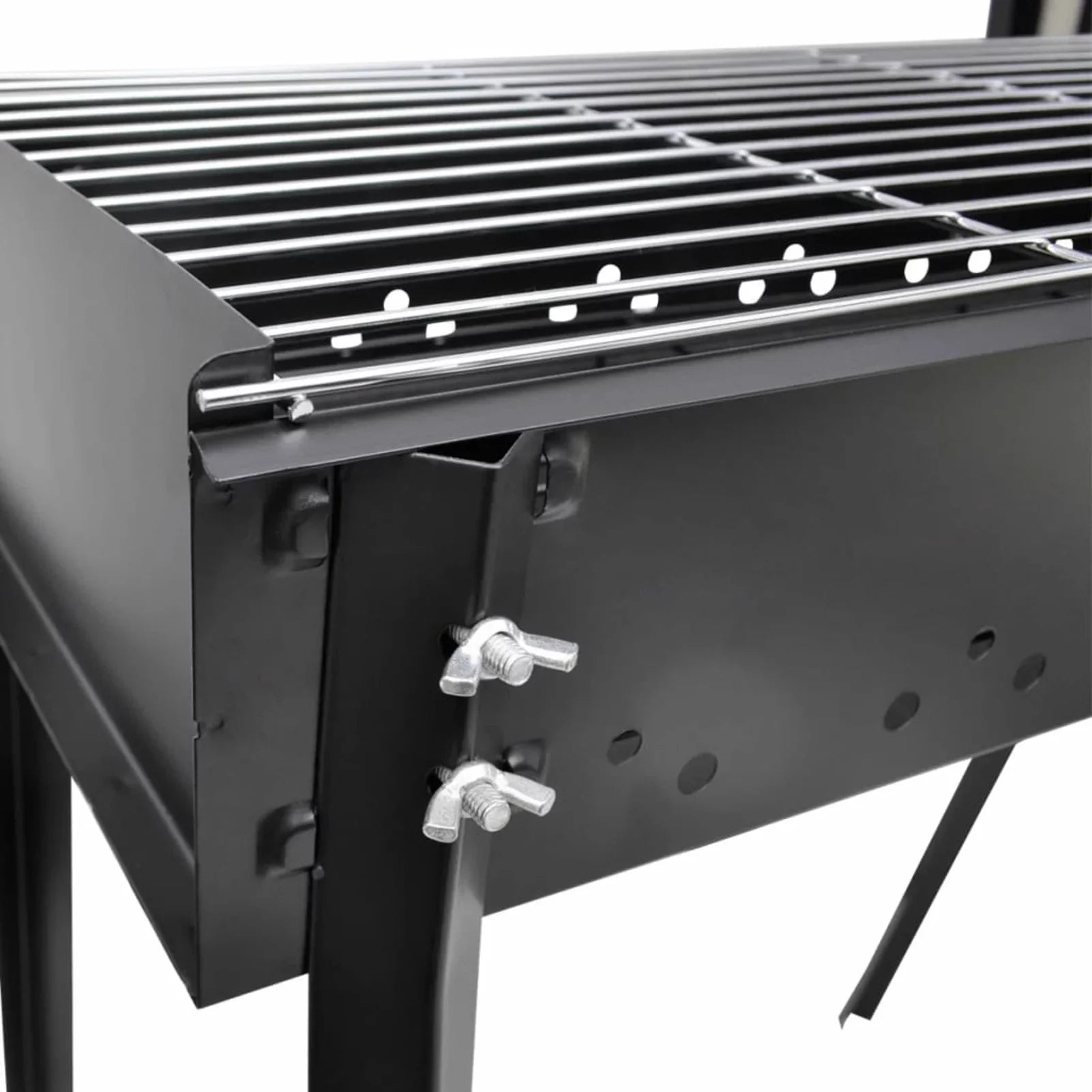 moobody Charcoal  Stand Steel Barbecue Grill Black for Camping Cooking, Grilling, Smoking, Picnic, Hiking, Party, Garden, Patio 29.5 x 18.5 x 30 Inches ( x  x )