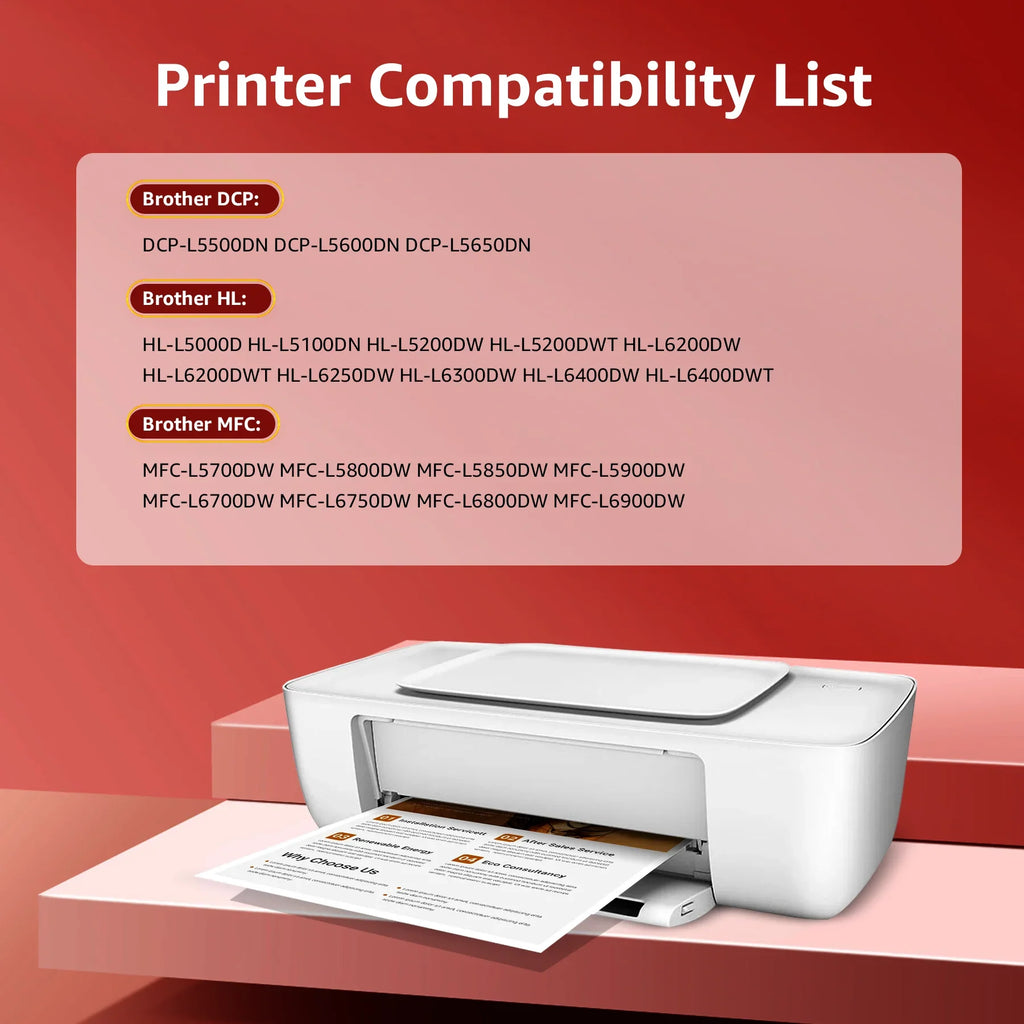 [4x Toner + 1x Drum]Compatible Toner&Drum Cartridge Replacement -850 -820 | Use with - - - - - - Printers, black