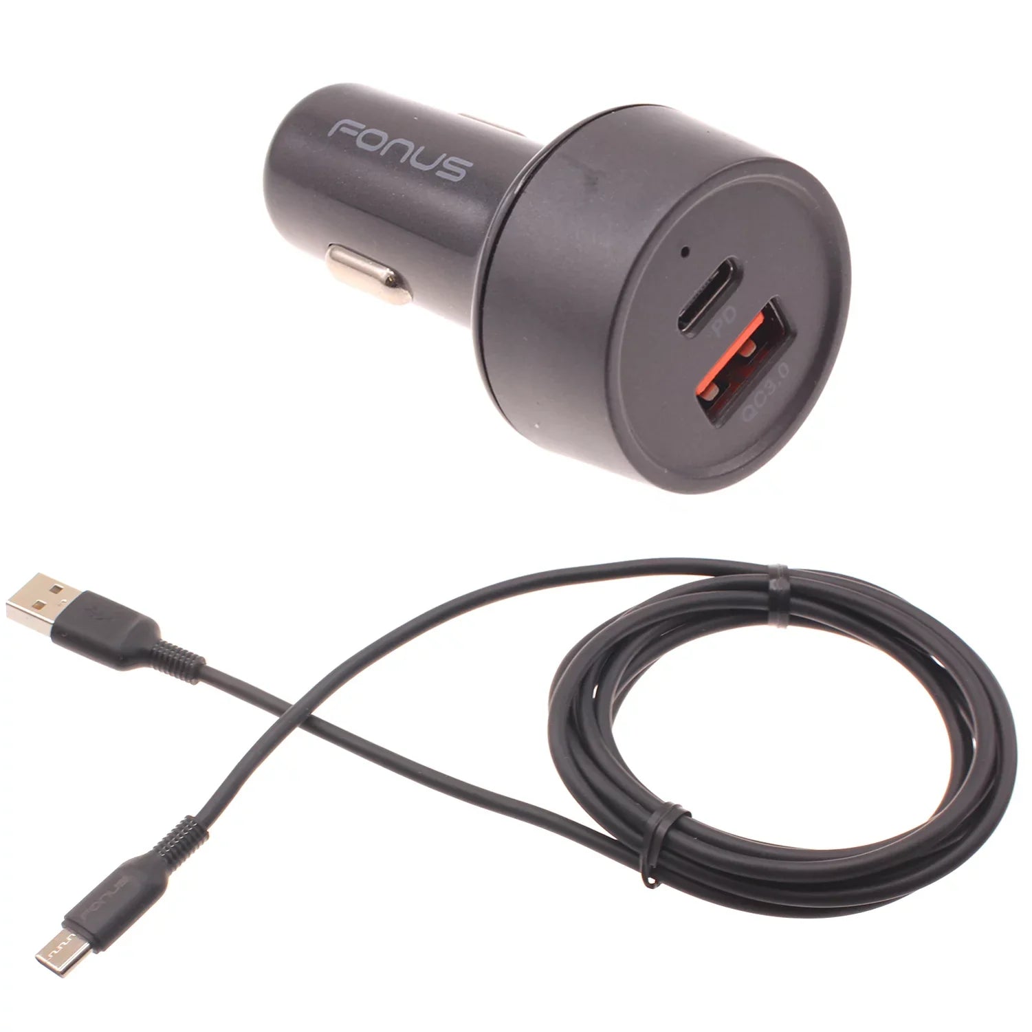 Quick Car Charger 36W 2-Port  Cable Type-  Power Adapter  Socket Plug-in  for Nubia Red Magic 3 / 3S, RedMagic 5S - OnePlus 8, 5T, 6, 6T, 7T, Pro, 5G McLaren, 7 Pro, 8T Plus